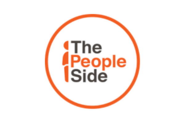 The image shows a logo with an orange circle and the text