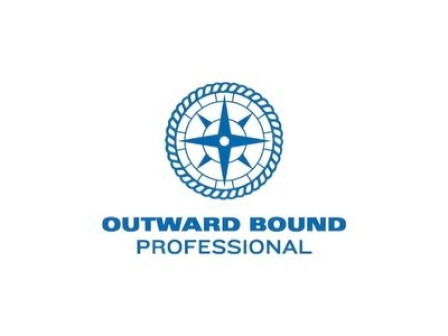 A blue compass rose logo with a rope border and the text “OUTWARD BOUND PROFESSIONAL” beneath, on a white background.